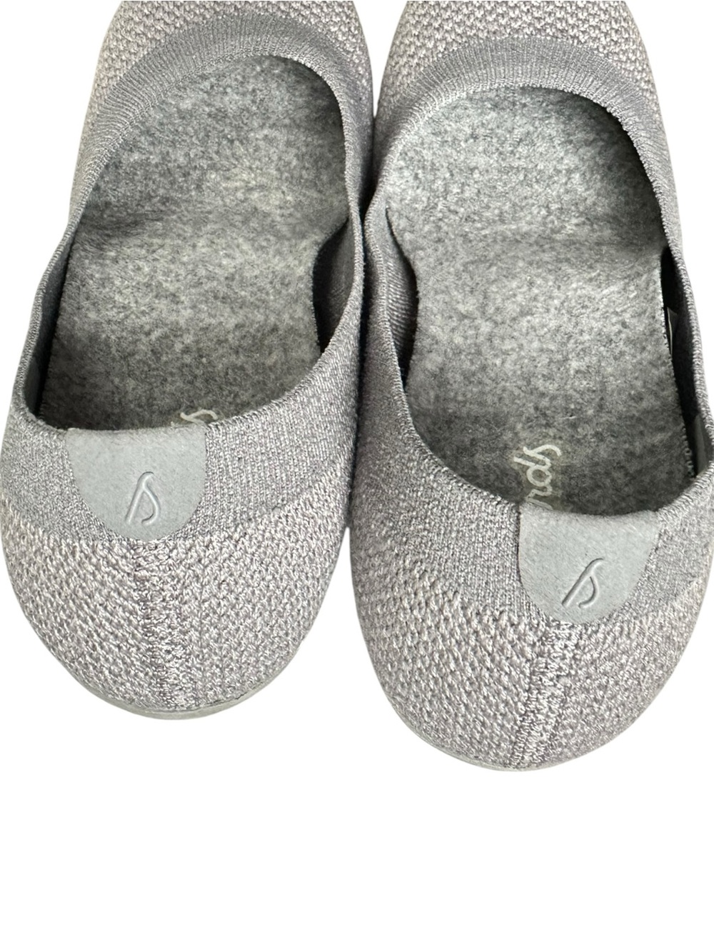 Allbirds Tree Breezer Flats Mist Grey Knit Merino Slip On Ballet Size 6.5 - Picture 7 of 11